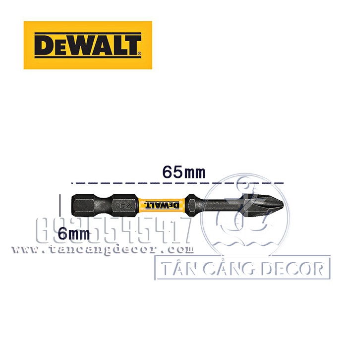 Bắt vít 4 cạnh dewalt 6 x 65 mm - a040081