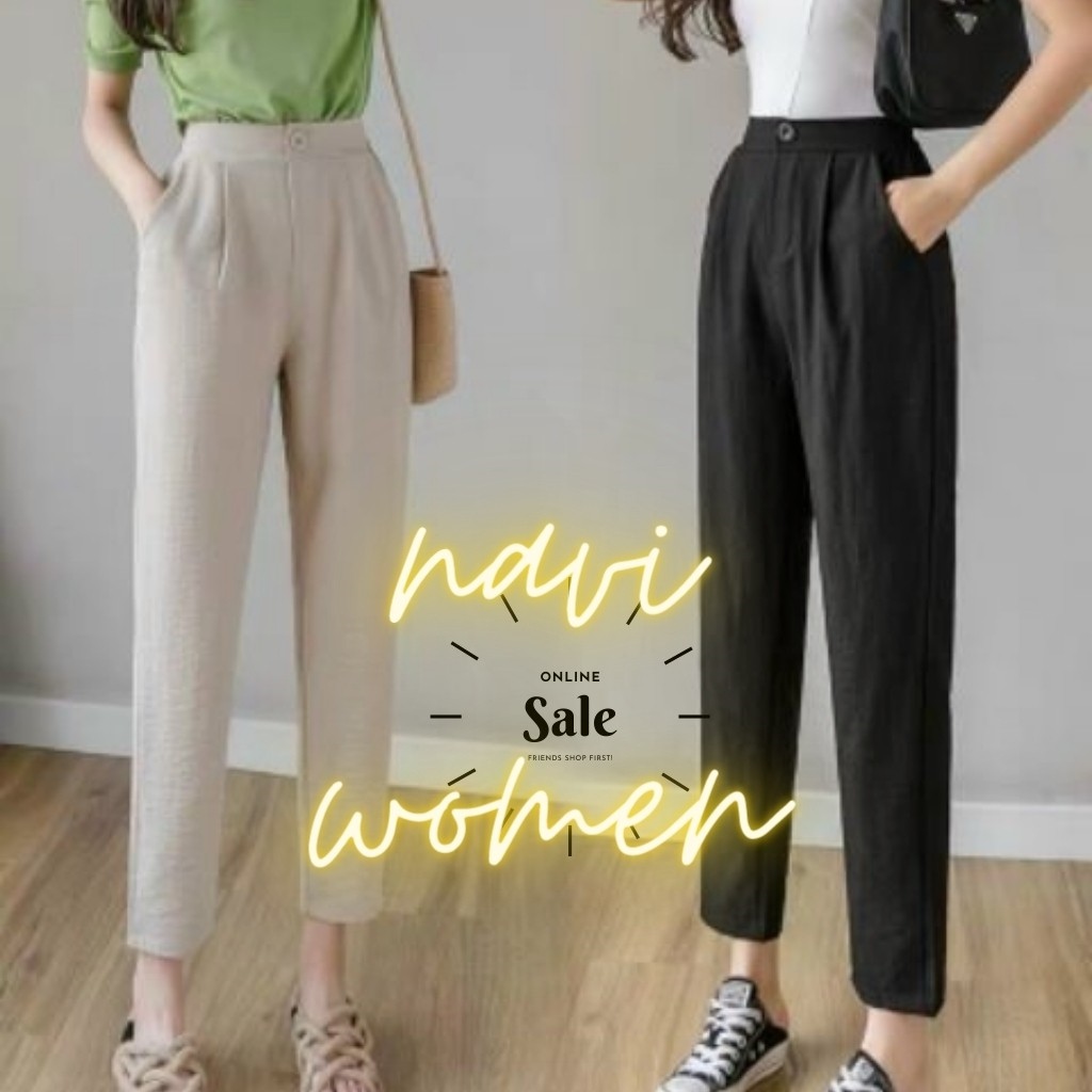 Quần baggy đũi-quần đũi dài nữ cạp caochất thoáng mát