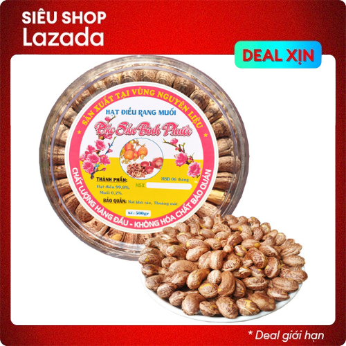 HẠT ĐIỀU RANG MUỐI XẾP HOA LOẠI 1 HIỆU TPS - THỰC PHẨM SẠCH
