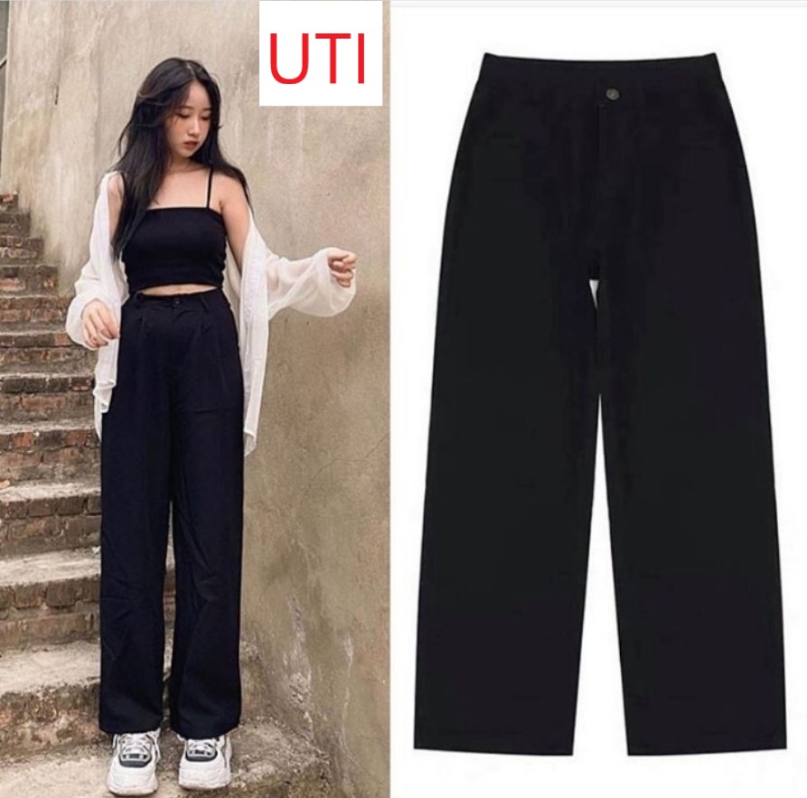 [ FREESHIP ] QUẦN TÂY ỐNG RỘNG, QUẦN ỐNG RỘNG LƯNG CAO MÀU ĐEN CÁ TÍNH ĐỦ SIZE S,M,L SIÊU HOT