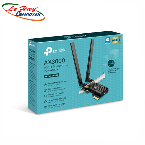 Card Mạng không dây PCIe Wi-Fi 6 Bluetooth 5.2 TP-Link Archer TX55E AX3000Mbps