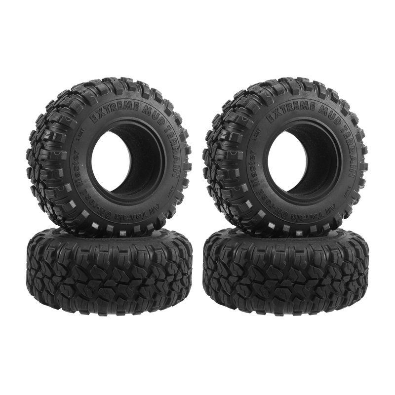 4PCS 118MM 2.2 Rubber Tires Wheel Tyres for 1 10 RC Crawler Car Axial