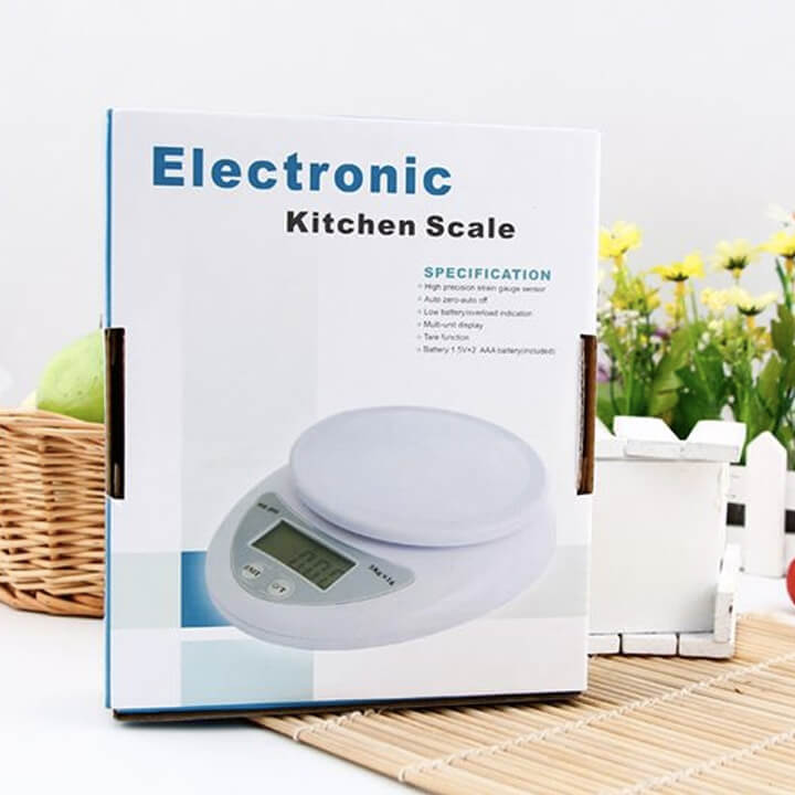 Cân Điện Tử 5kg Sẵn Pin (Chính Xác Từng Gram)