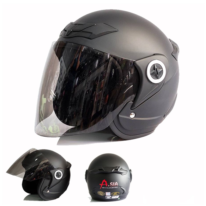 Mũ bảo hiểm 3/4 có kính asia m168 - bh 12 tháng