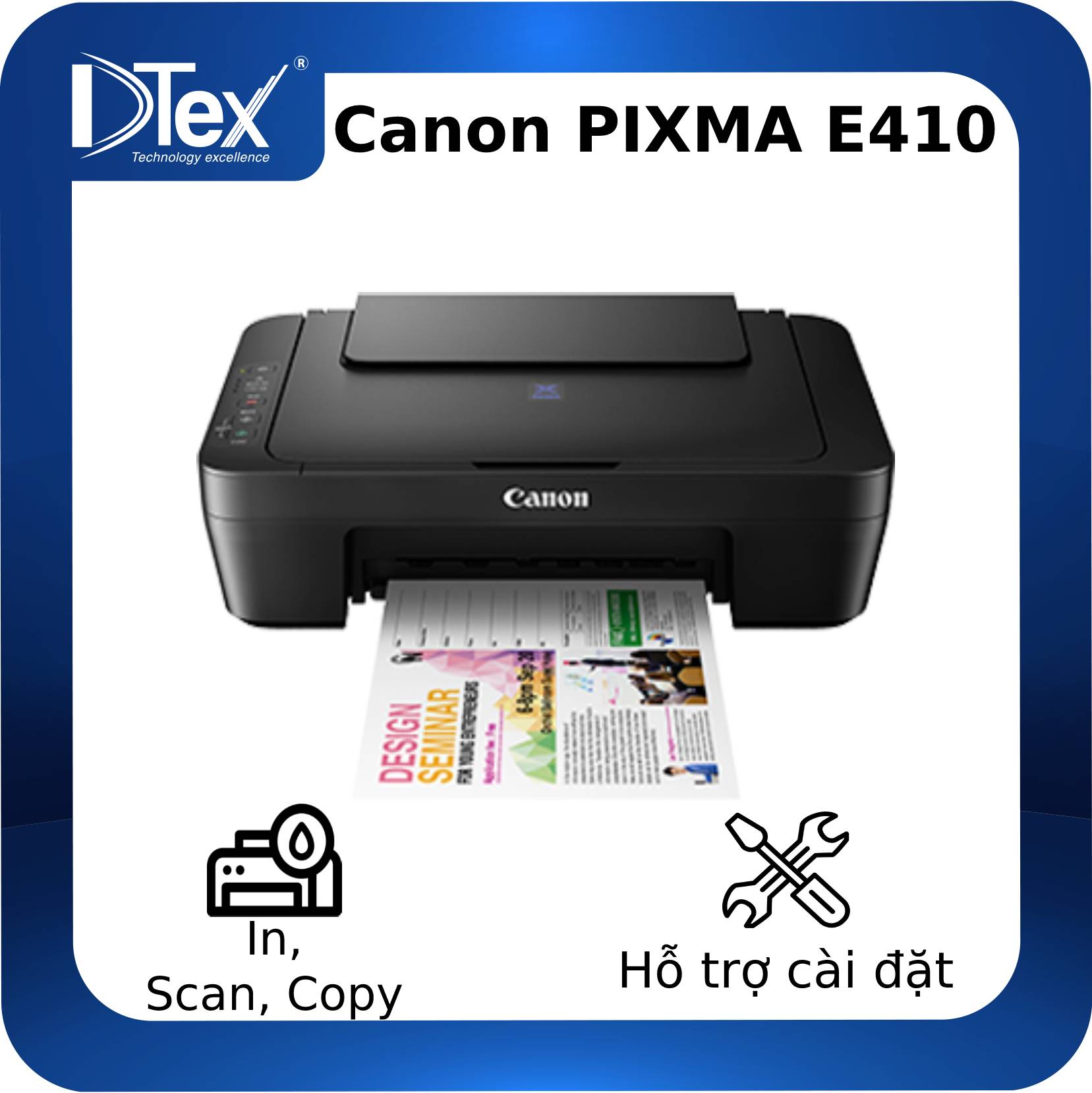 Máy in phun màu đa năng canon pixma e410 - hàng chính hãng