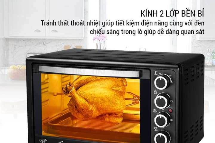 Lò nướng nagakawa 48l nag3248, dung tích cực lớn - bảo hành 12 tháng chính hãng