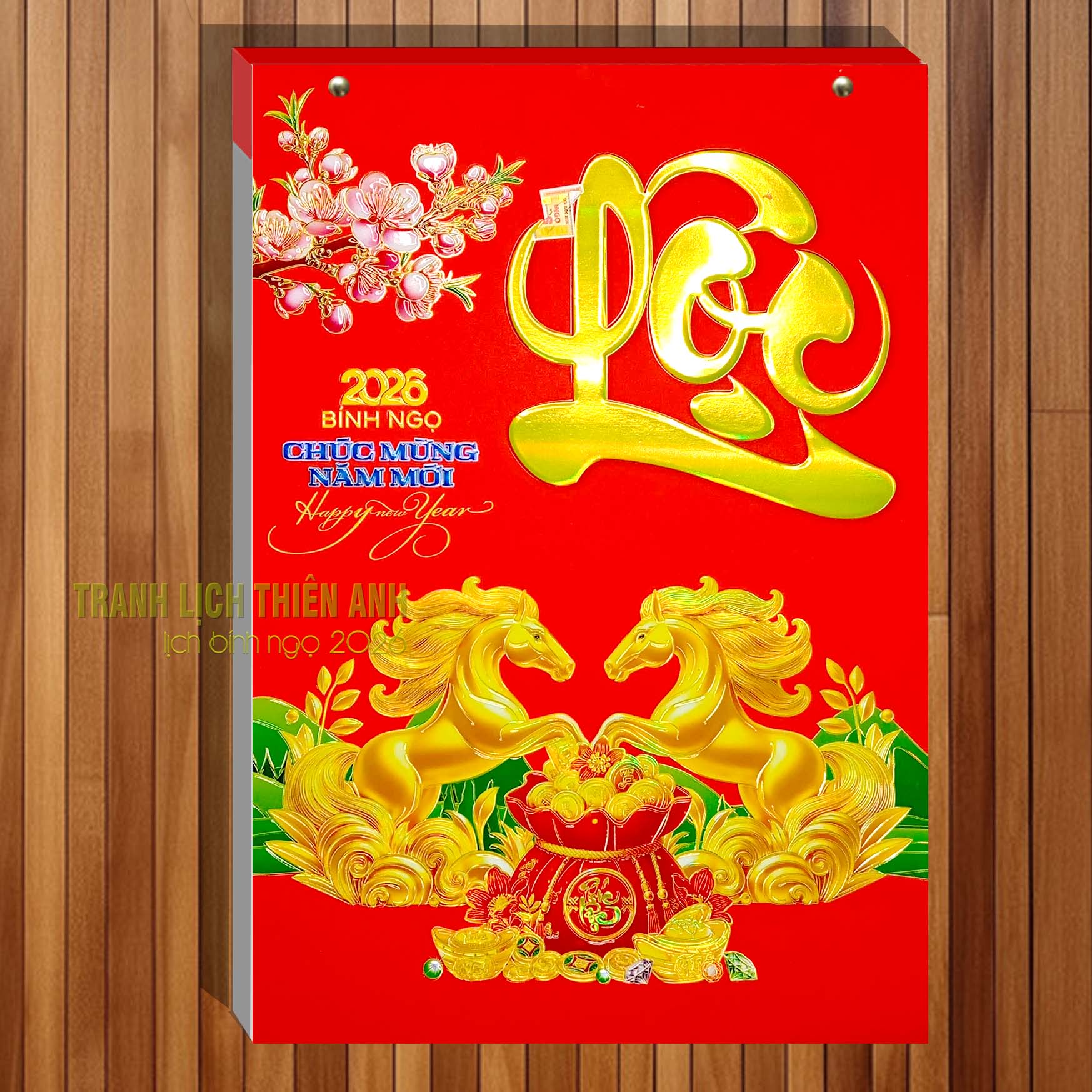 LỊCH 2026, Lịch lốc rời 20x30cm, Chủ đề: Phong Thủy
