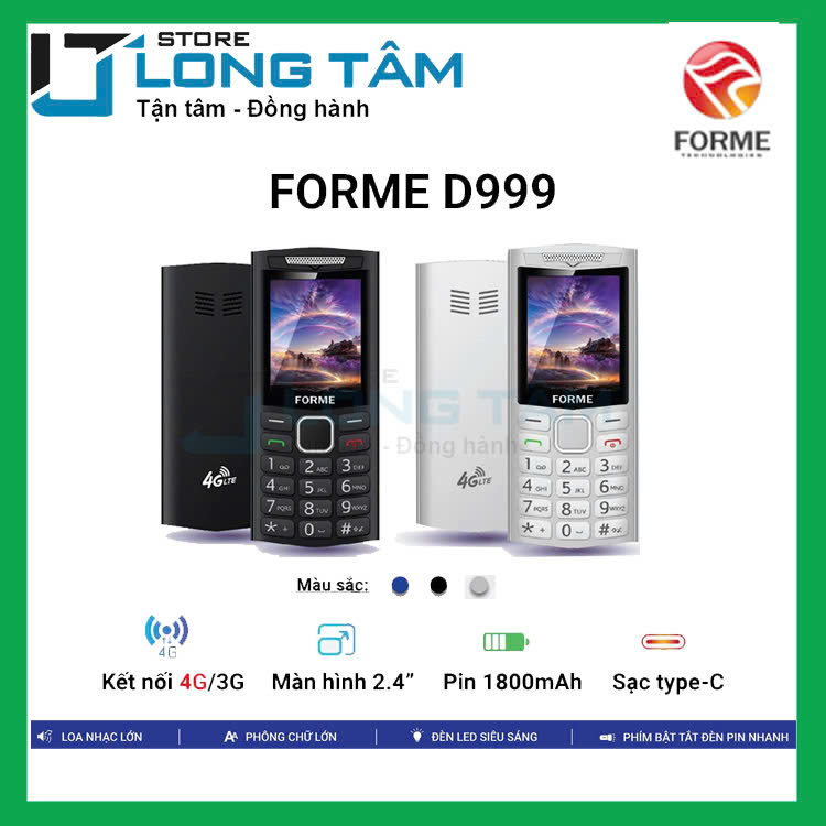 Điện thoại Forme D999 4G - Hàng chính hãng