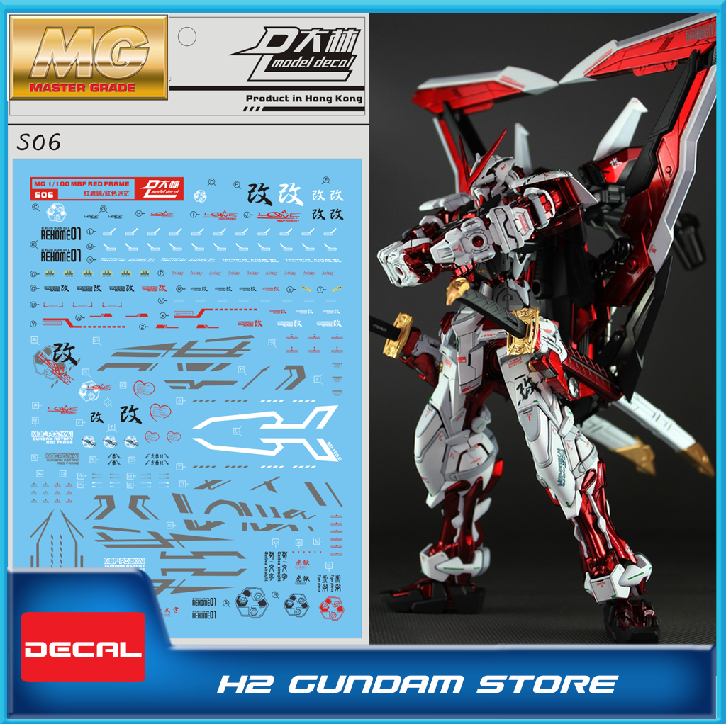 Decal nước cho mô hình MG 1/100 Astray Red Frame Gundam