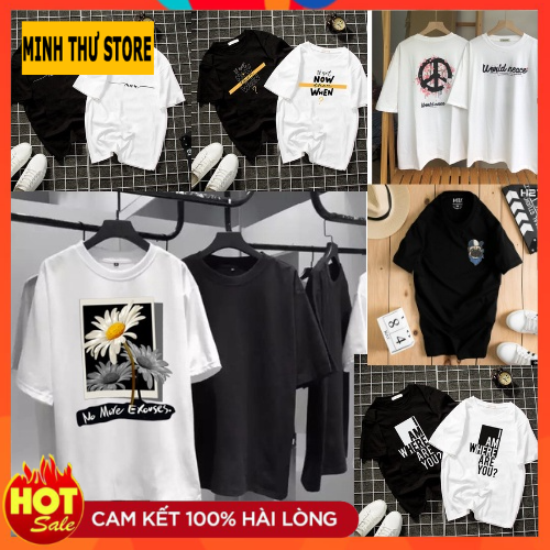 Áo Thun clothing the Summer unisex 2 màu trắng đen Nam Nữ Tay Lỡ Chất Đẹp - basic tee - áo phông fom rộng