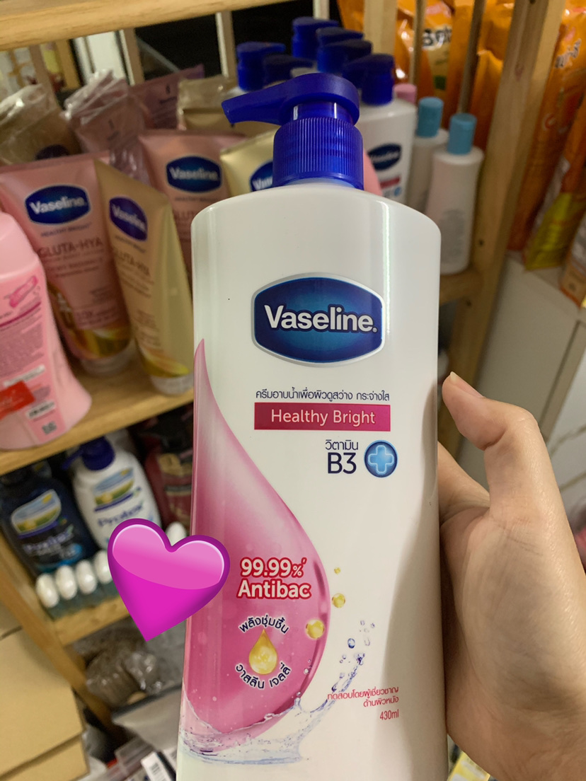 Sữa tắm vaseline 2in1 làm trắng mịn da và diệt khuẩn 99,9% - hàng chuẩn thái lan 450ml