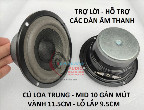 Củ loa trung loa mid 10 gân mút kín hậu lắp tăng lời trợ lời karaoke