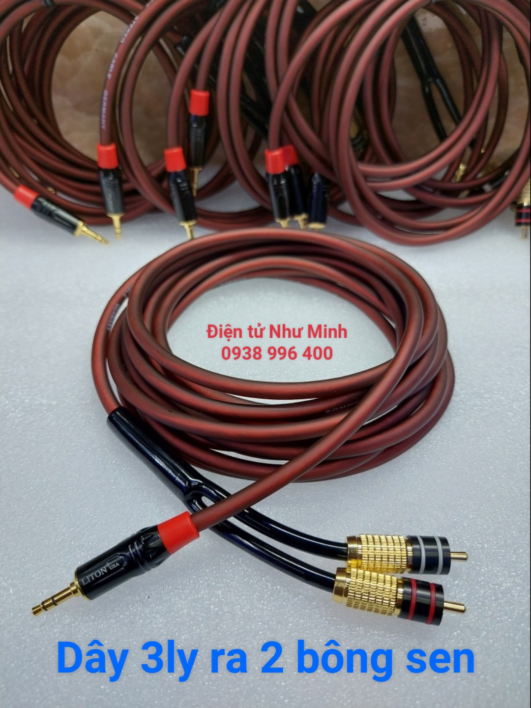 Dây 3ly ra bông sen chống nhiễu - dây 3ly ra av 1m , 1m5 , 2m , 3m ,5m , 10m