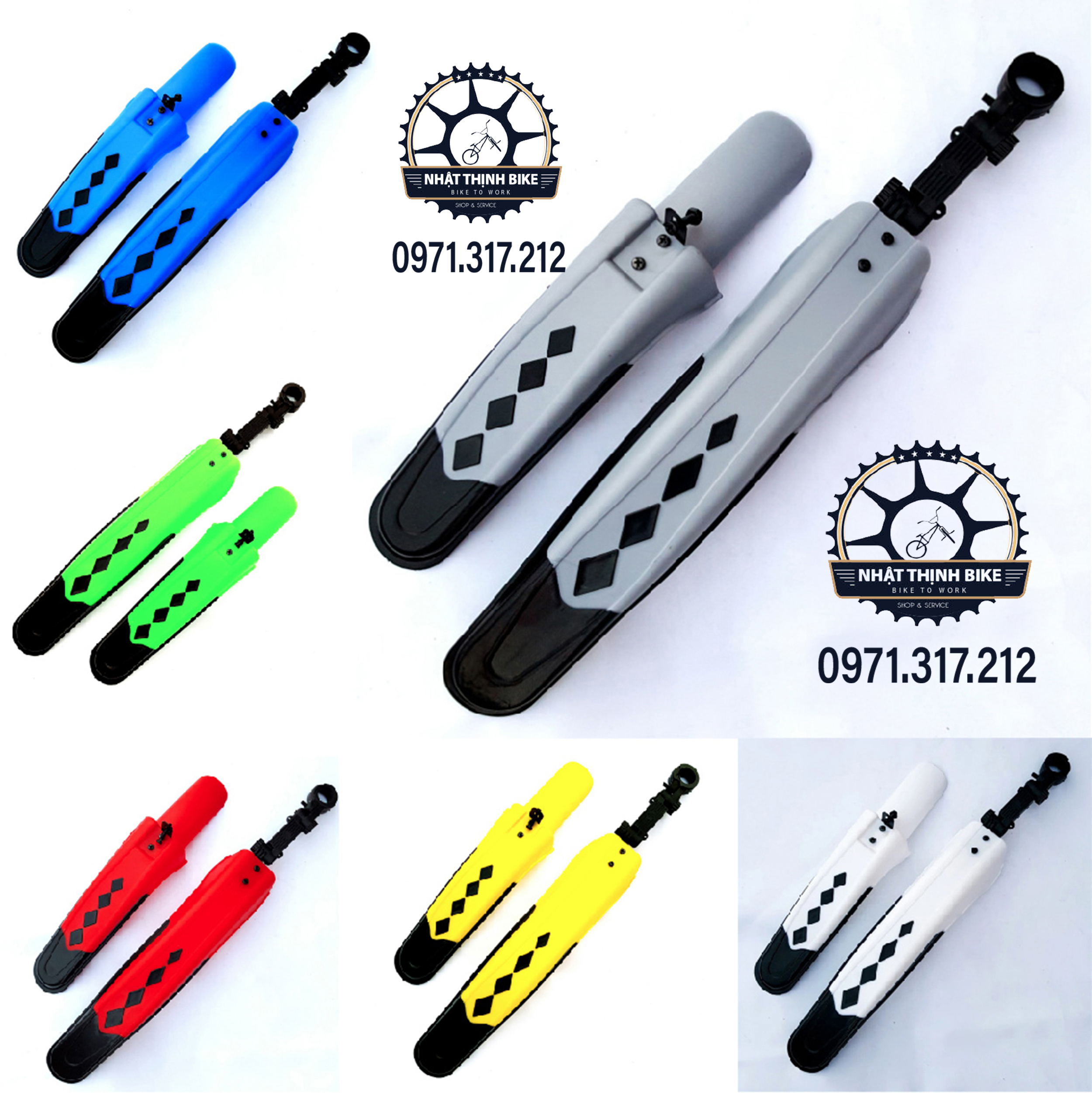 Bộ 2 Dè chắn bùn màu xe đạp, chắn bùn xe đạp dành cho xe thể thao - Loại Dầy