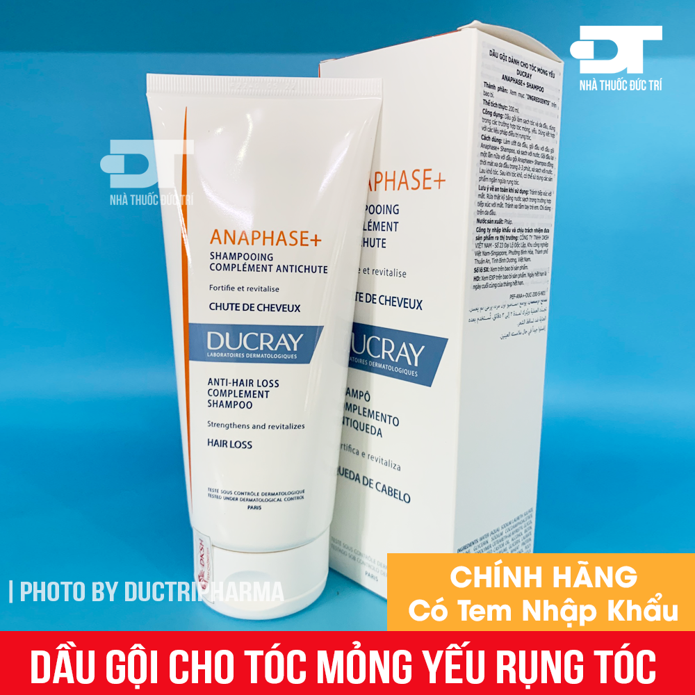 Dầu gội giúp giảm rụng tóc ducray anaphase+ shampoo 200ml