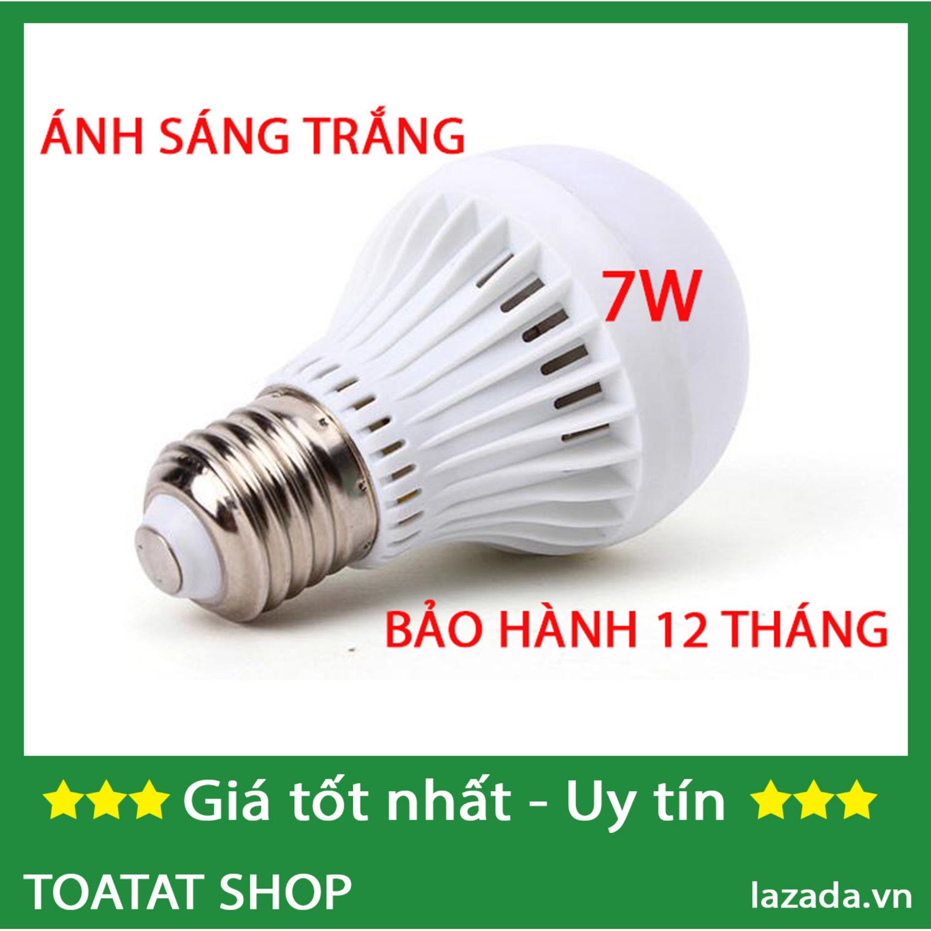 Bộ 1, 2, 3 hoặc 10 Bóng đèn led cầu 7w (trắng)