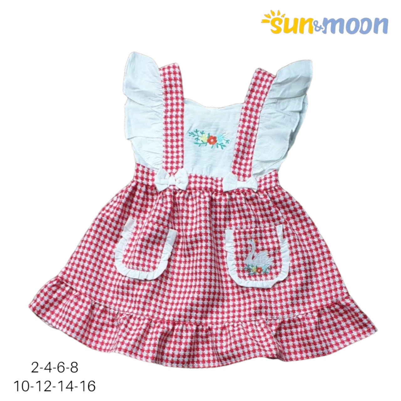 Đầm bé gái, đầm xòe bé gái họa tiết caro phối tay cánh tiên chất xốp mềm mịn siêu xinh cho bé từ 10kg - 38kg. Đầm bé gái 1 tuổi 2 tuổi 3 tuổi 4 tuổi 5 tuổi 6 tuổi 7 tuổi 8 tuổi 9 tuổi