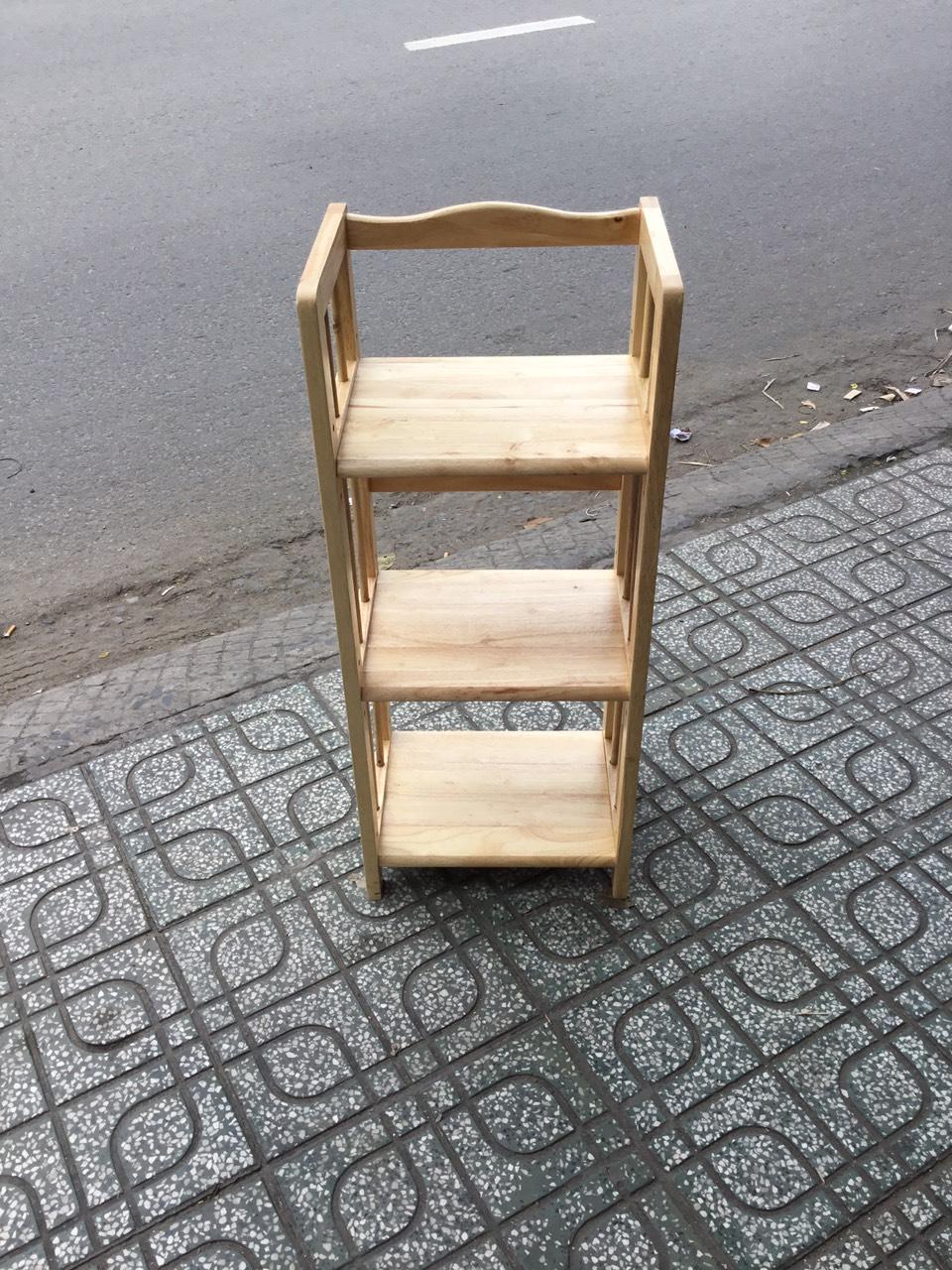 Kệ sách gỗ 3 tầng ngang 40 màu vàng