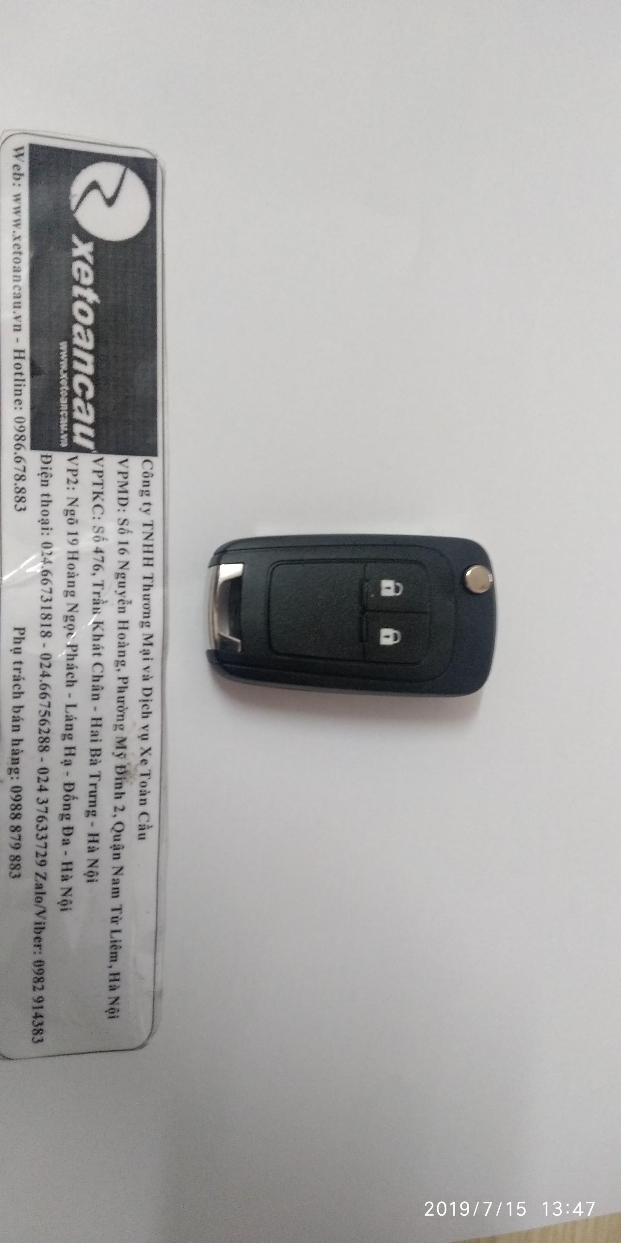 Vỏ chìa khóa Chevrolet Colorado 2018 2 nút theo xe chung Matiz SPARK 2016, orlando mới