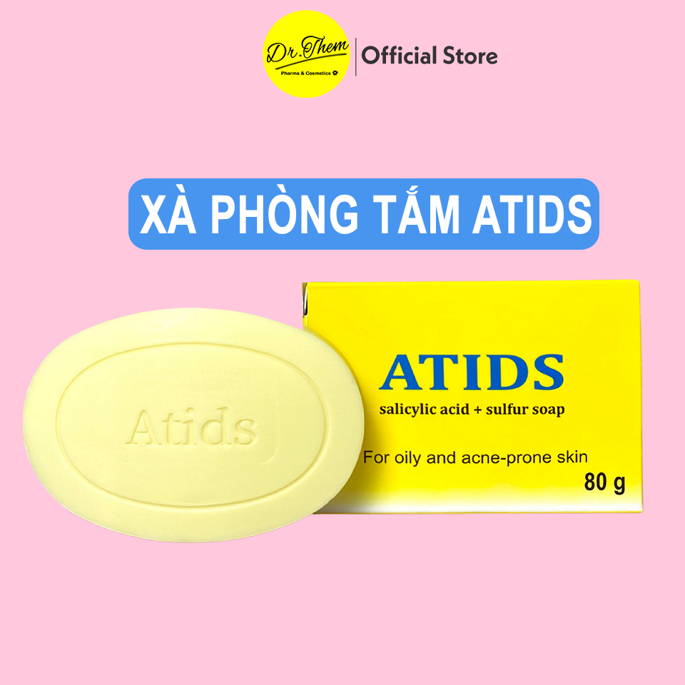 [6-11/12 VOUCHER GIẢM 8%]Xà Phòng Tắm ATIDS 80g - Giảm Mụn Lưng, Giúp Làm Sạch - Cho Da Mụn, Dầu - Salicylic ACid 2% + Sulfur