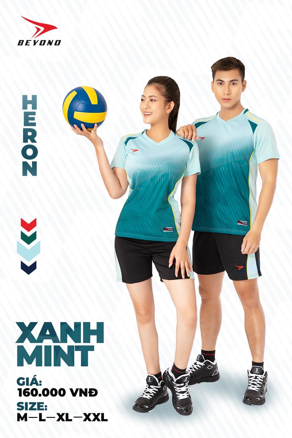 Bộ quần áo bóng chuyền nam Heron