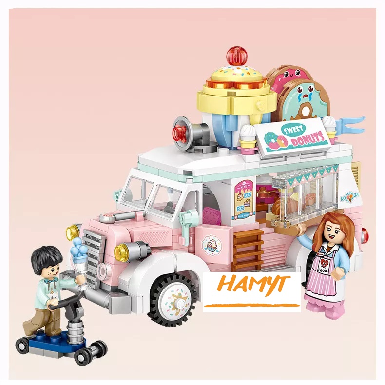 Bộ Lego xếp hình khối xây dựng building block LOZ mini mô hình Dessert Truck