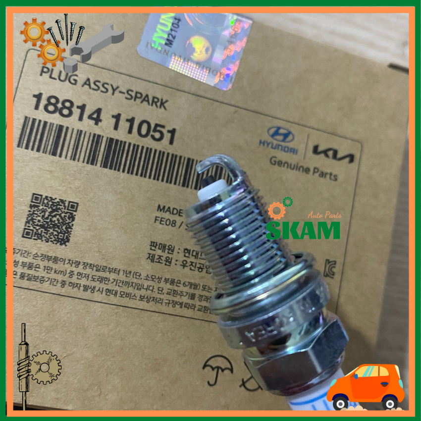 Bugi đánh lửa/chân ngắn, nến điện MORNING,PICANTO,GETZ,CLICK,MATIZ,SPARK,PRIDE/CD5,SPECTRA (giá 1 hộp 4 cái), MSP: 1881411051