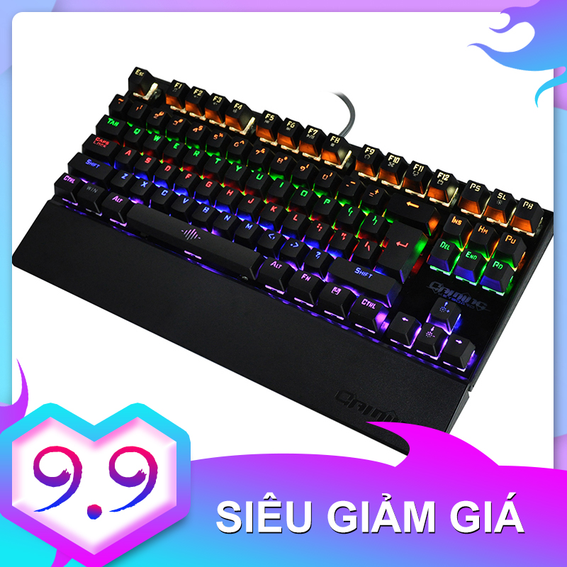 Bàn Phím Cơ Quang Học Gaming nhiều chế độ led, phím tạch tạch cảm giác chơi game cực đã