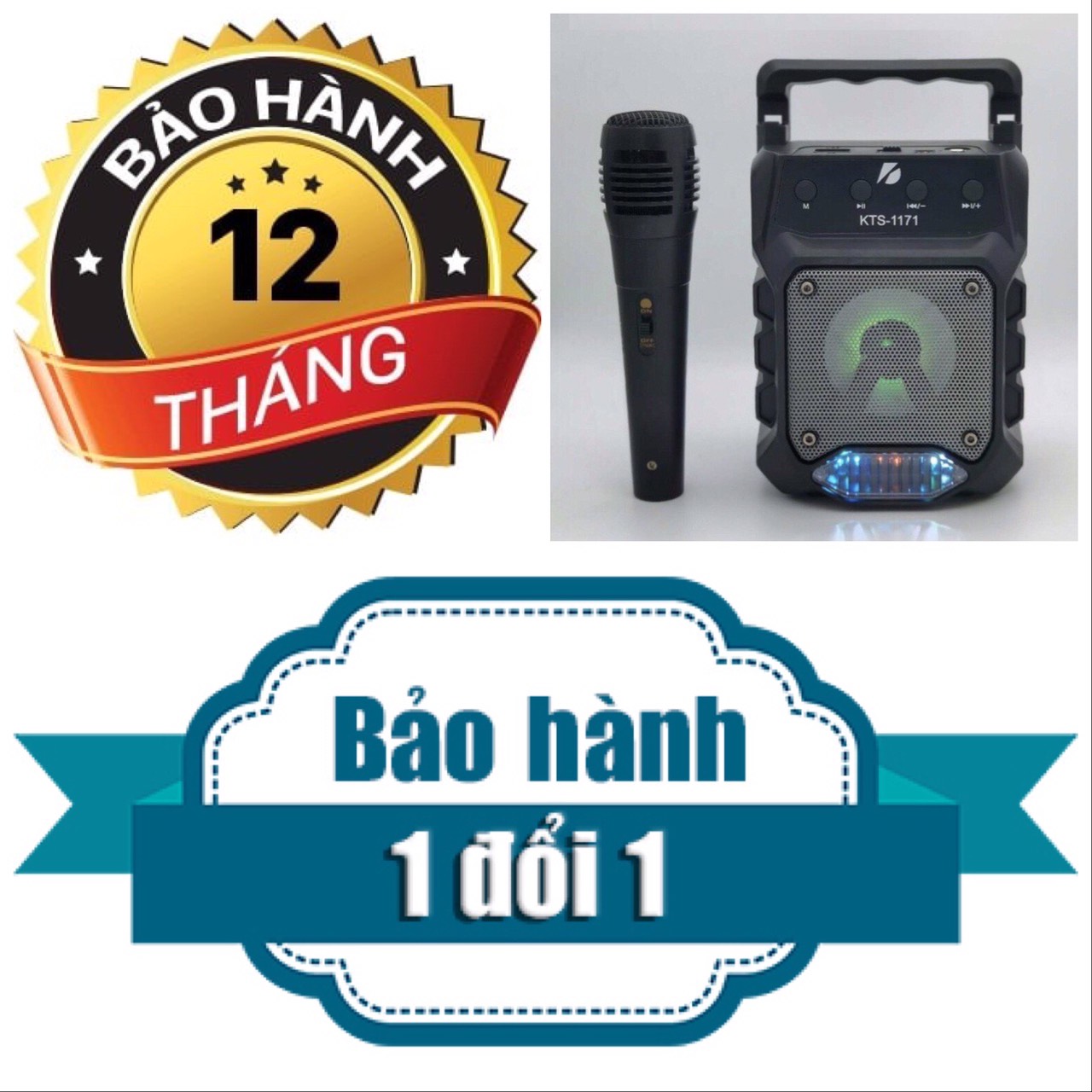 Loa karaoke KTS-1171 âm thanh cực hay, tặng micro dây