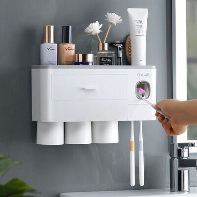 Bộ nhả kem đánh răng ecoco tự động 3 cốc