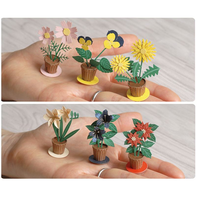 Dollhouse | Hướng dẫn cách làm chậu hoa từ giấy cứng