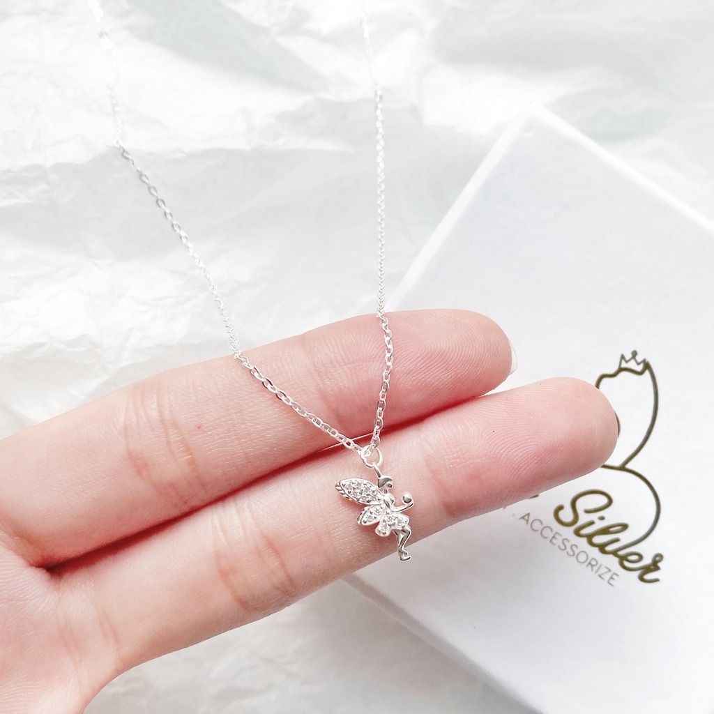 Vòng cổ bạc nữ Miuu Silver dây chuyền bạc 925 thiên thần Tinker Bell Necklace