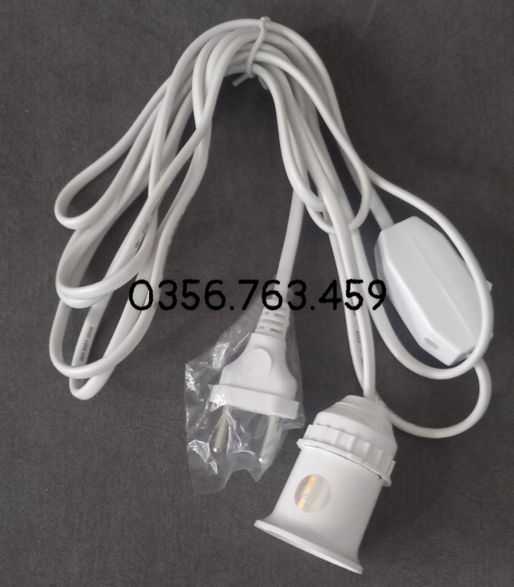 Dây đuôi đèn e27 liền công tắc 3m / 5m