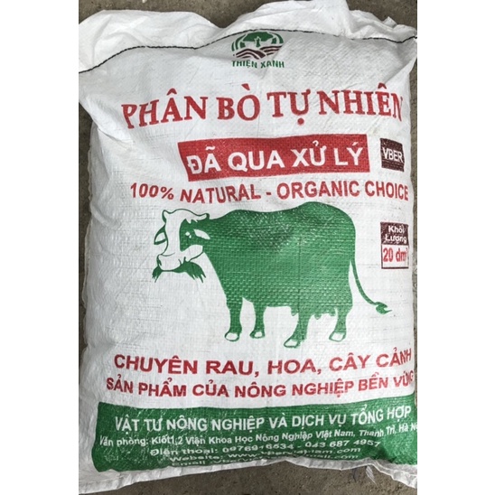 Phân bò tự nhiên đã qua xử lý tốt cho đất 20dm3
