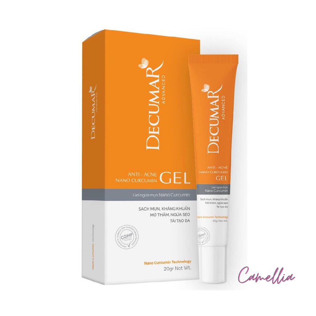 Gel Ngừa Mụn Giảm Thâm Nano Nghệ Decumar Advanced - 20gr