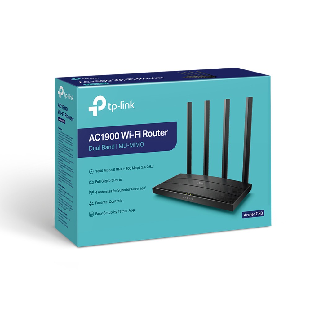 Bộ phát wifi tp-link archer c80 mu-mimo ac1900