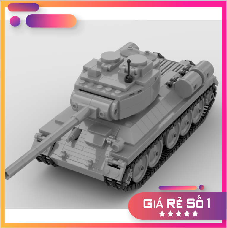 Le go đồ chơi lắp ráp xe tank t34