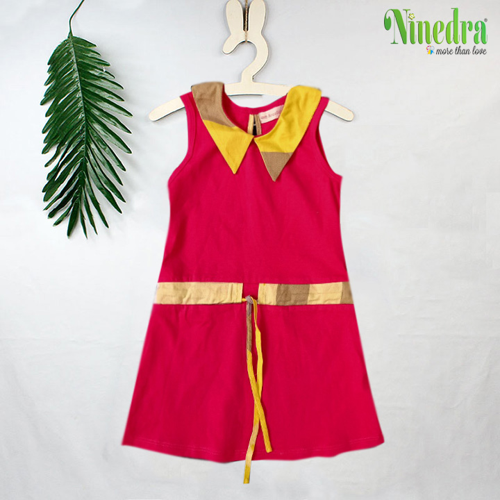 Thanh lý đầm thun cotton 4 chiều xinh xắn cho bé gái 10-12kg - Ninedra
