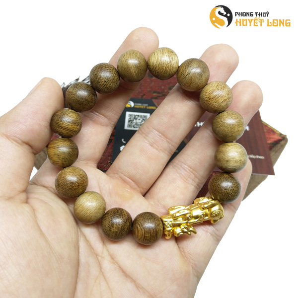 Vòng Tay TRẦM HƯƠNG Mix Tỳ Hưu Tài Lộc, Vòng Tay Phong Thủy, Chuỗi Hạt Trầm Hương Tự Nhiên, Vòng Tay Nam, Vòng Tay Nữ, Tặng Hộp Gỗ, Thẻ Bảo Hành, Dây Xâu Vòng