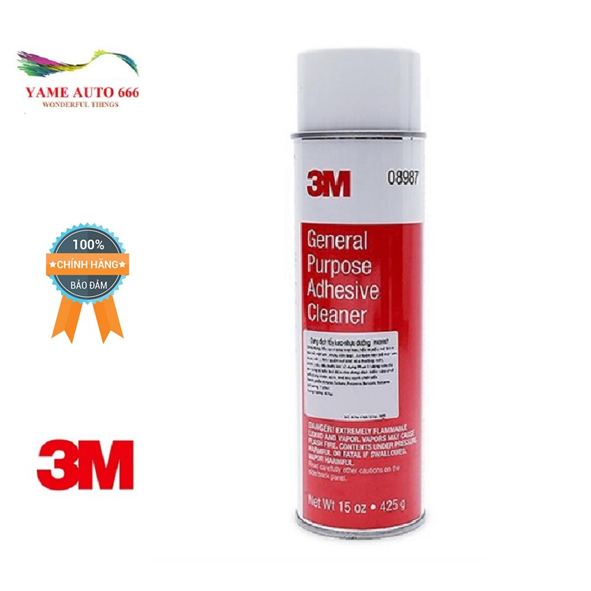 Chất tẩy keo nhựa đường chuyên dụng 3M 08987 chuyên làm sạch các loại keo nhựa đường dầu mỡ và các chất khó tẩy khác dính trên bề mặt