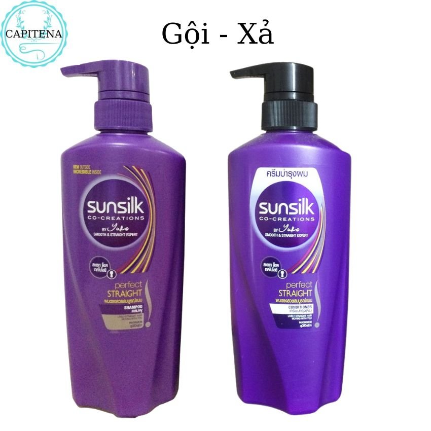Cặp gội-xả sunsilk tím thái lan suôn mượt, chắc khỏe, lưu hương lâu capitena