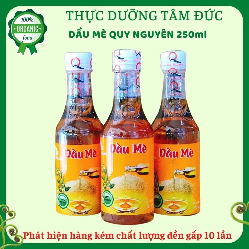 Dầu mè sạch quy nguyên Ông thầy Tuệ Hải chai 250ml - chùa Long Hương