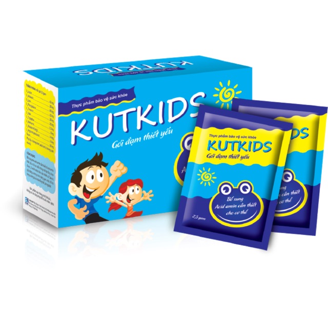 Gói đạm thiết yếu Kutkids 20 gói - không lo ốm chẳng sợ còi