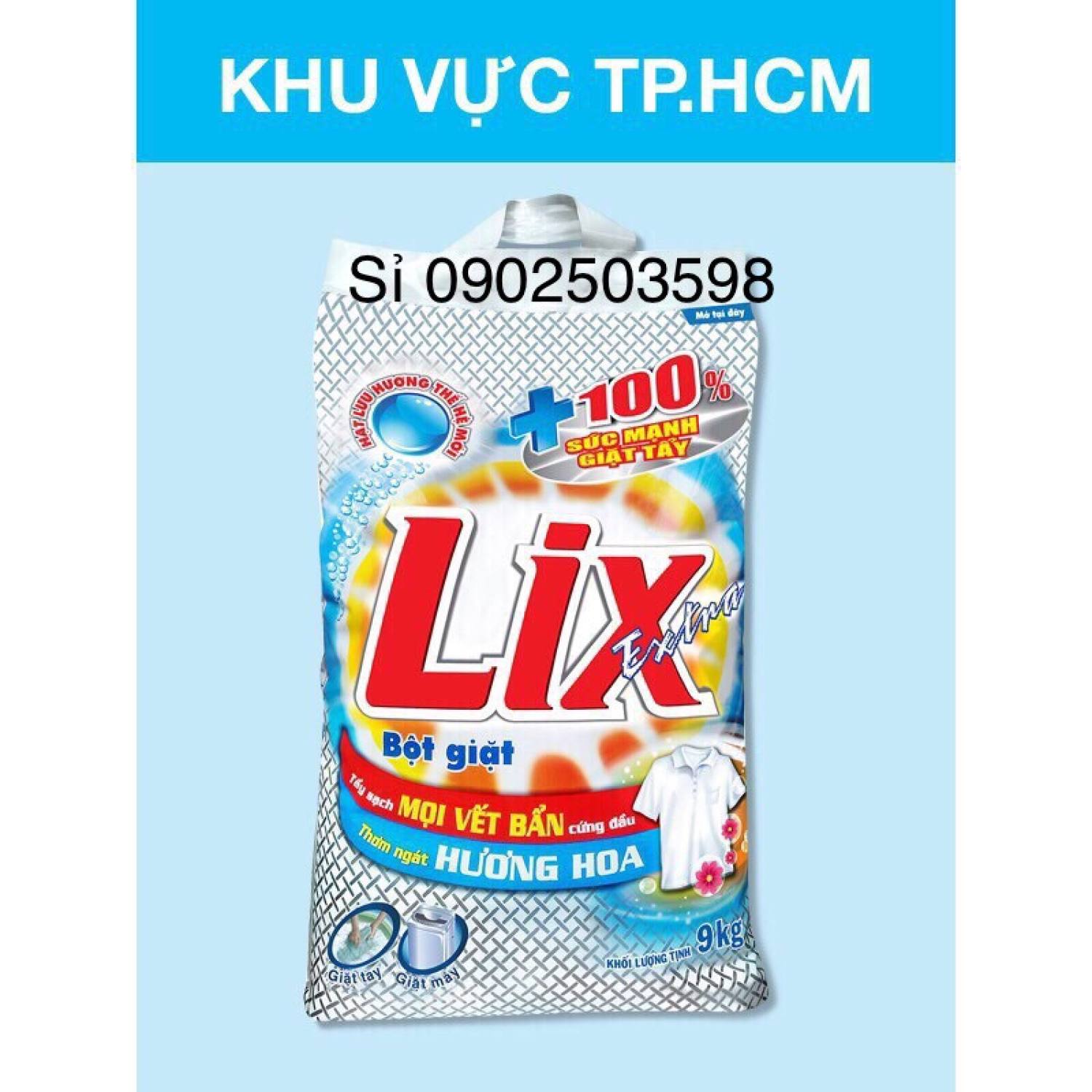 Bột giặt Lix hương Hoa - 9kg