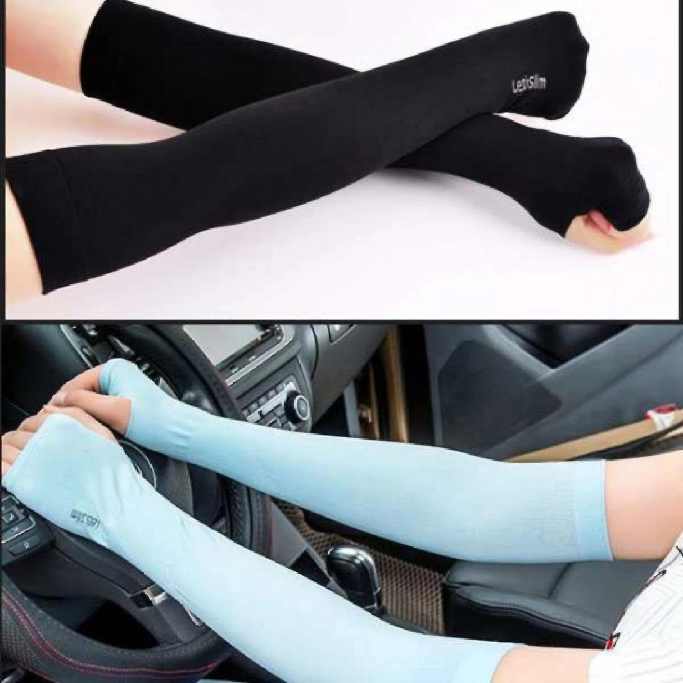 Bộ 2 Ống Tay Chống Nắng, Găng Tay Chống Nắng Hàn Quốc Let S Slim 1