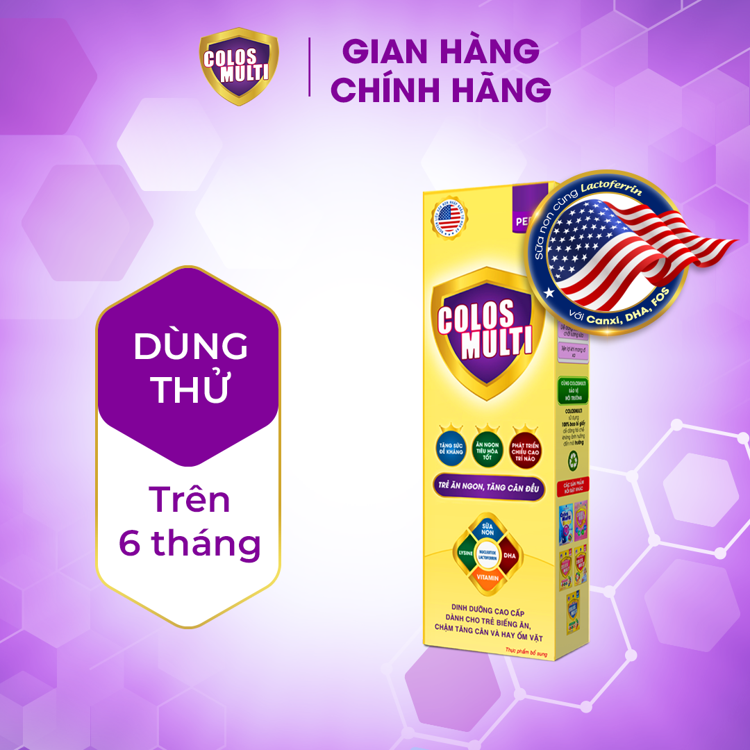 [ HỘP DÙNG THỬ] Sữa bột Colosmulti Pedia giúp trẻ ăn ngoan, tăng cường hấp thu hộp 2 gói x 16g