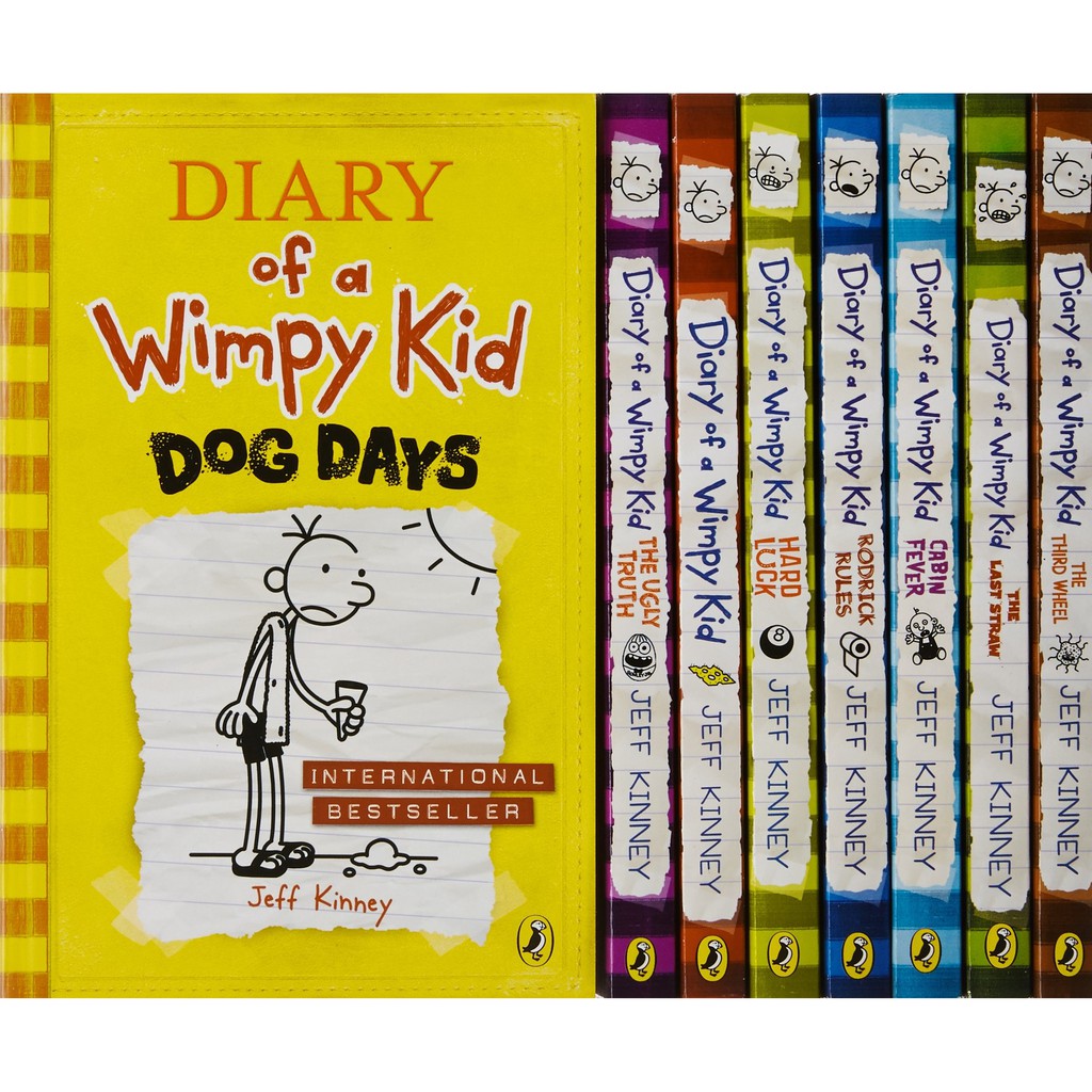 Truyện ngoại văn: diary of a wimpy kid box of books 1-8