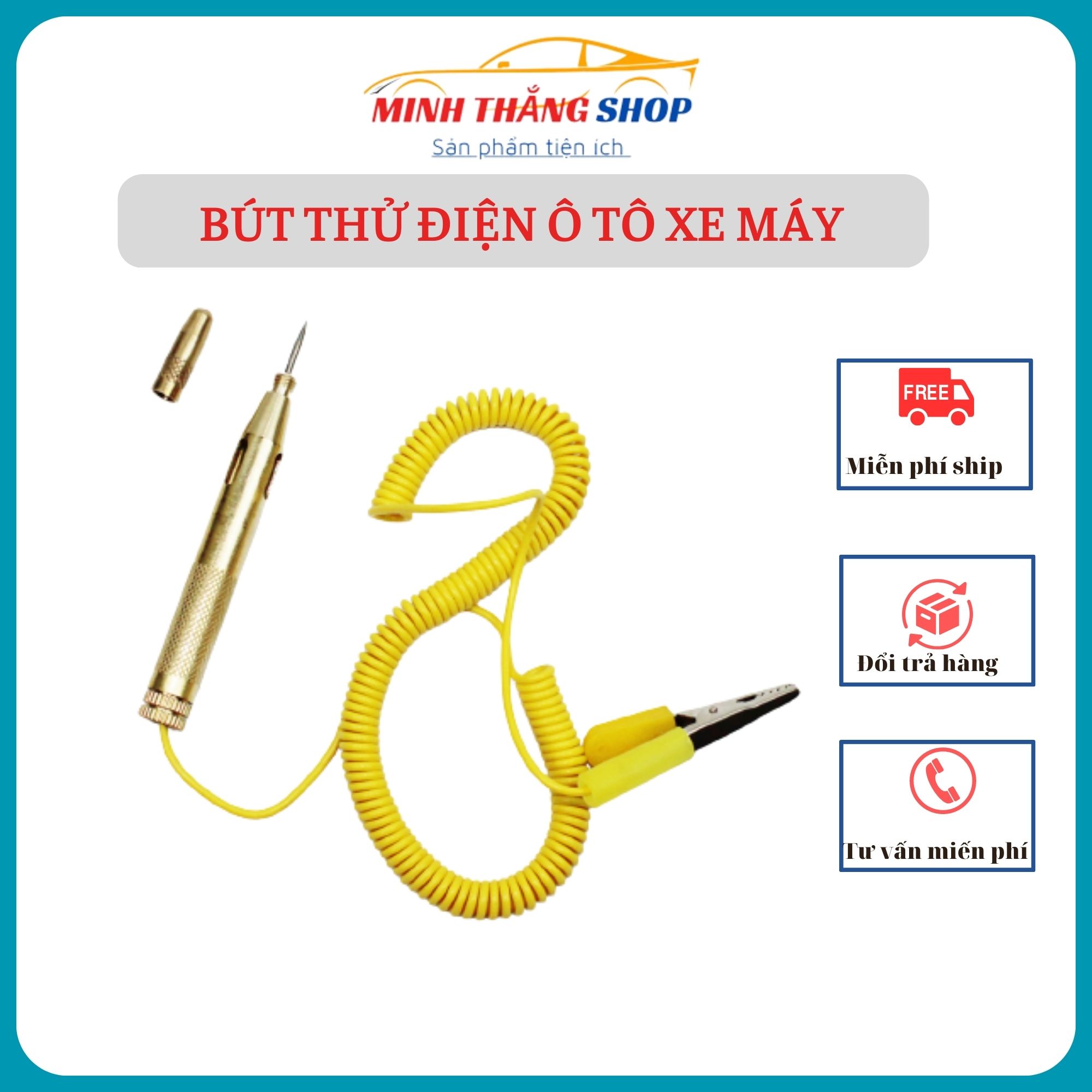 Bút thử điện ô tô, xe máy 6v - 12v