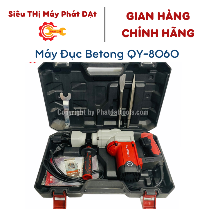 Máy đục bê tông nội địa trung quaiyou qy-8060-công suất 1500w-tặng kèm 2 mũi đục