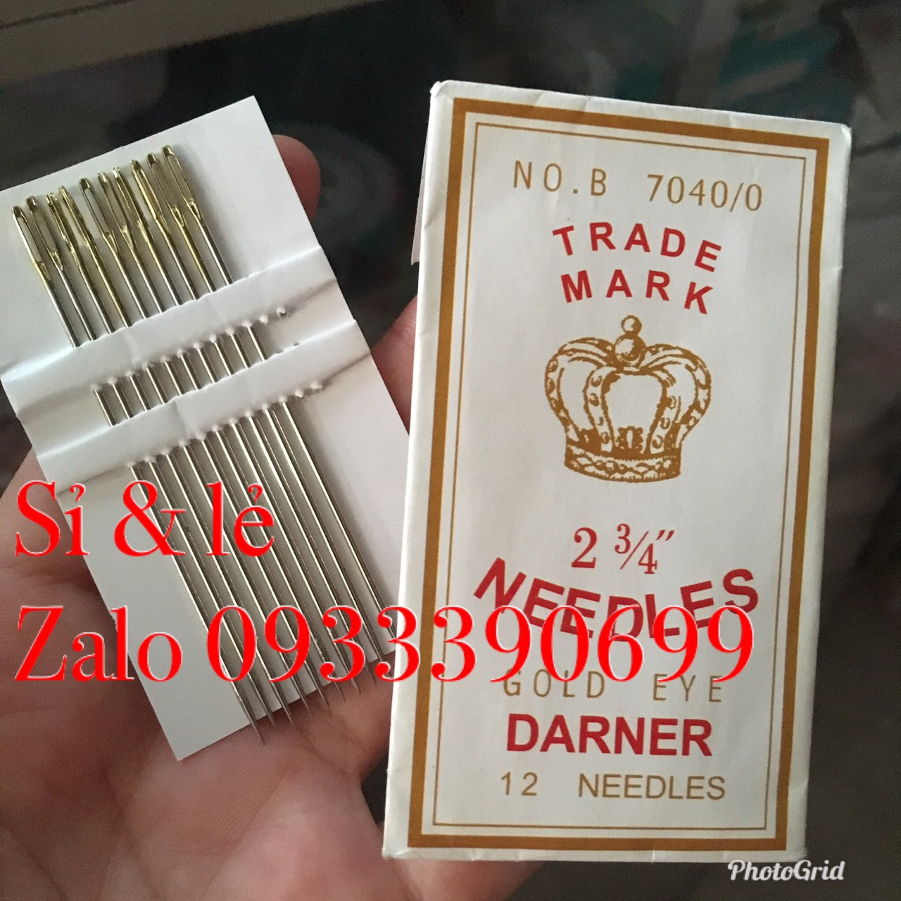 Sỉ lẻ kim khâu len DARNER hàng tốt của Nhật, kim thêu ruy băng đít vàng